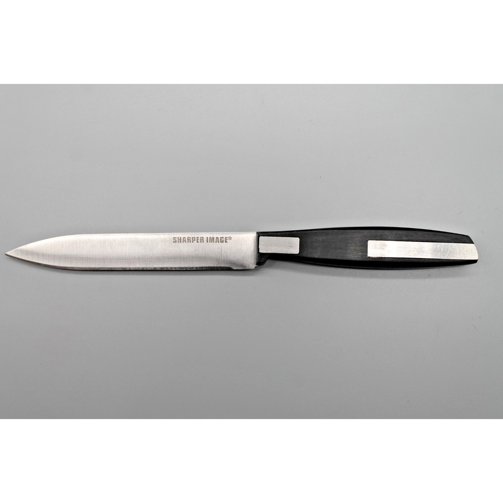 Sharper Image 5" Utility Knife Stainless Steel Black Handle Kitchen Knife